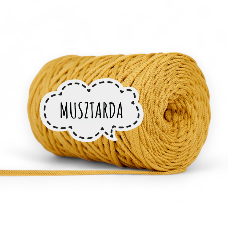 SZNUREK POLIESTROWY 3 MM - MUSZTARDA