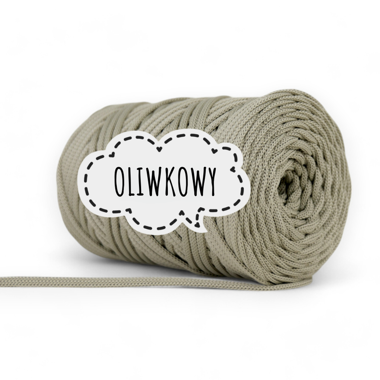 SZNUREK POLIESTROWY 3 MM - OLIWKOWY